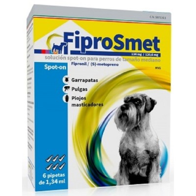 Fiprosmet 1,34ml Pipetas Antiparasitarias Perro Mediano - Super Precio