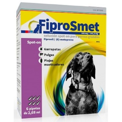 Fiprosmet 2,68ml Pipetas Antiparasitarias Perro Grande - Super Precio