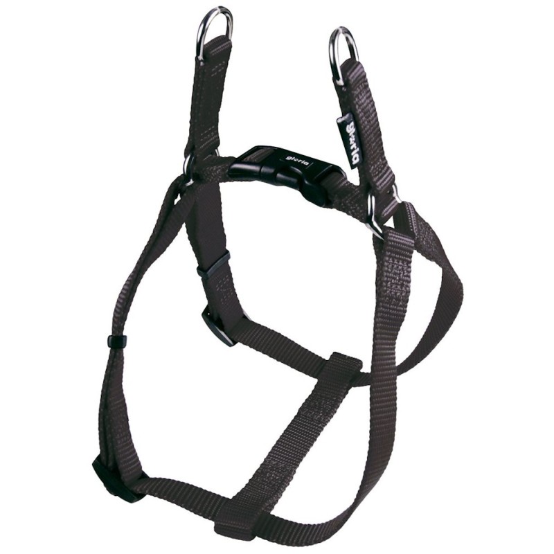 Gloria Petral Perro Nylon Liso Ajustable Negro