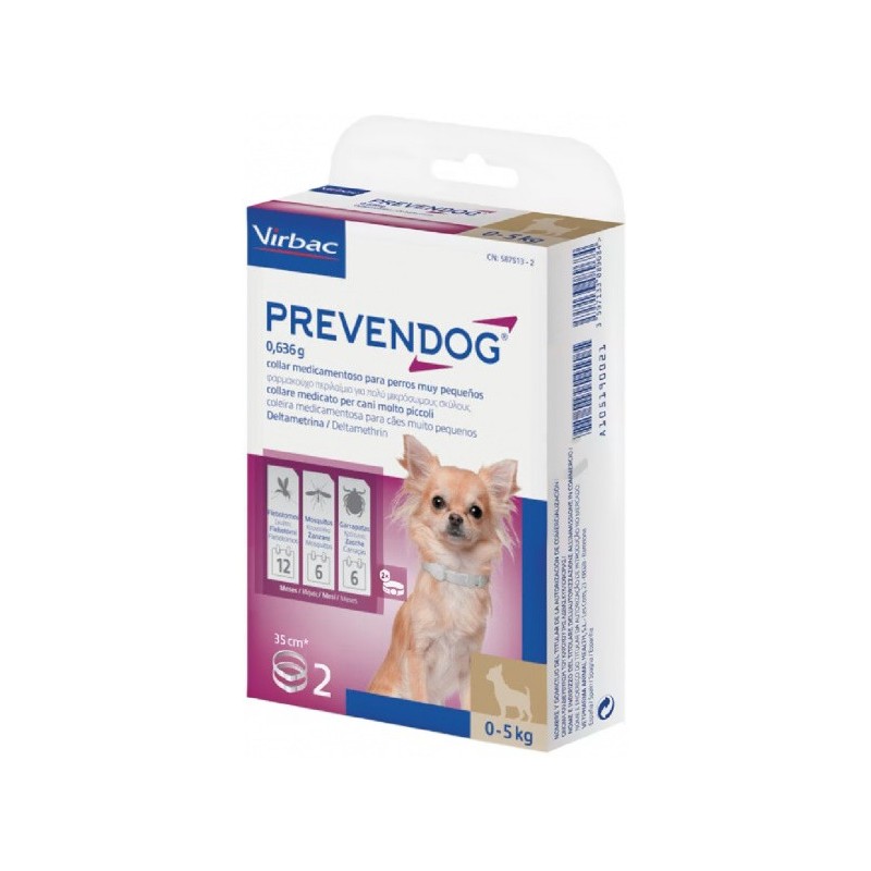 Prevendog Collar Antiparasitario Perros 35cm caja 2 unidades