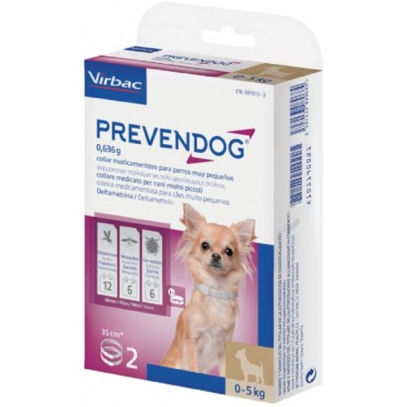 Prevendog Collar Antiparasitario Perros 35cm caja 2 unidades