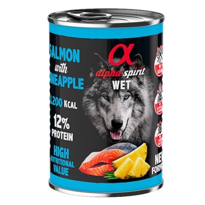 Lata de Comida Natural Alpha Spirit Salmón y Piña