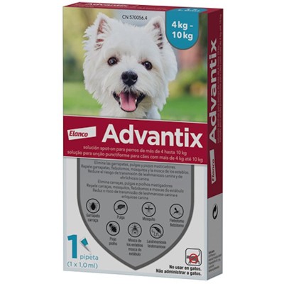 Advantix® Perros (4-10kg) 1ml 1 pipeta - MundoHuella.com