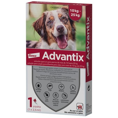 Advantix® Perros (10-25kg) 2,5ml 1 pipeta - MundoHuella.com