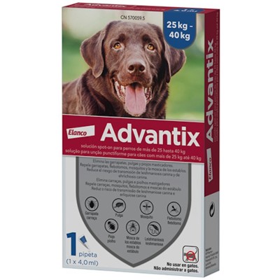 Advantix® Perros (+25kg) 4ml 1 pipeta - MundoHuella.com