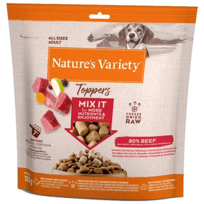 Nature's Variety Snack Perro Toppers Buey