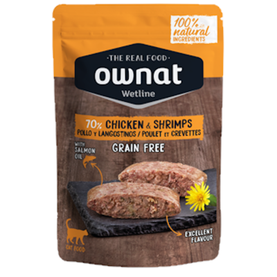 Ownat Wetline Comida Humeda Gato Chicken & Shrimps
