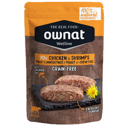Ownat Wetline Comida Humeda Gato Chicken & Shrimps