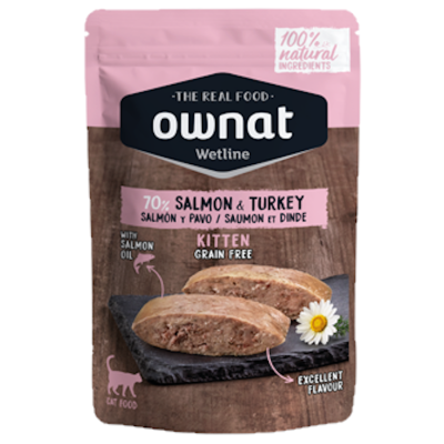 Ownat Wetline Comida Humeda Kitten Salmon & Turkey
