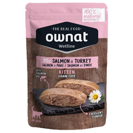 Ownat Wetline Comida Humeda Kitten Salmon & Turkey
