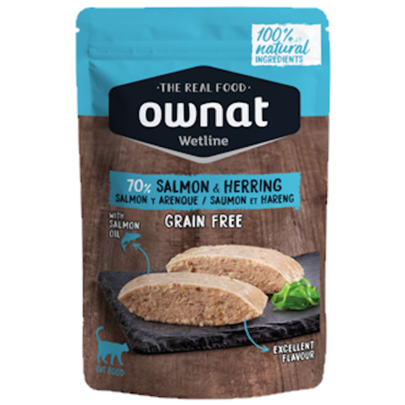 Ownat Wetline Comida Humeda Gato Salmon & Herring