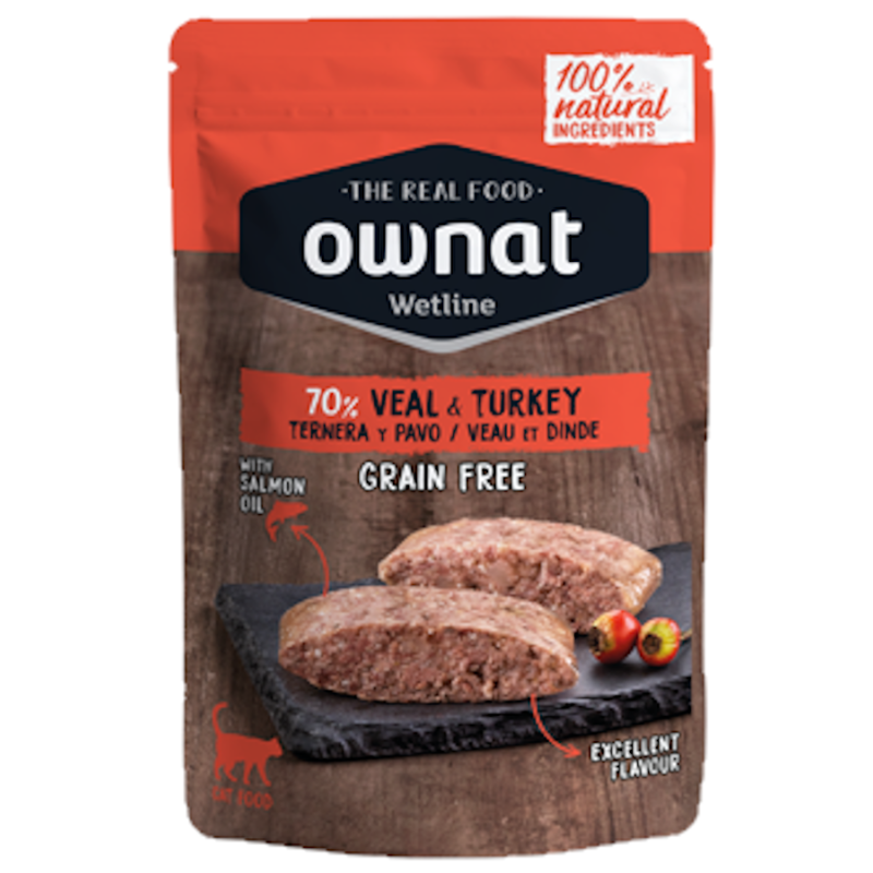 Ownat Wetline Comida Humeda Gato Veal & Turkey