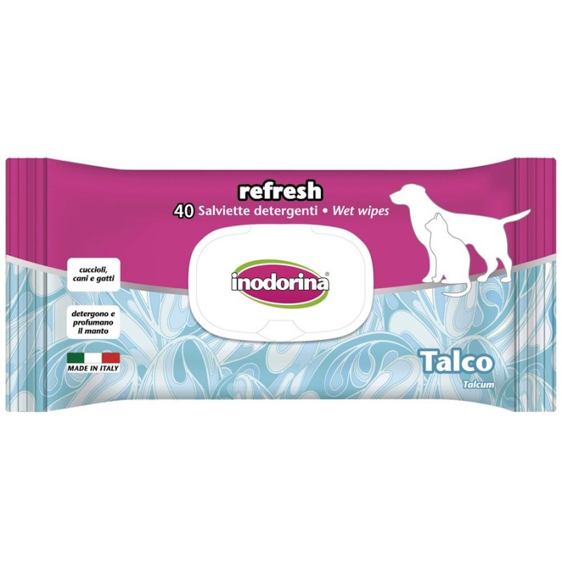 Toallitas Talco Inodorina para Perros y Gatos