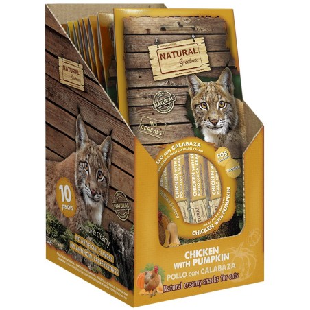 Snack Crema Gatos Natural Greatness Pollo con Calabaza