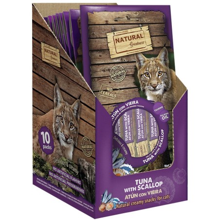Snack Crema Gatos Natural Greatness Atún con Vieira