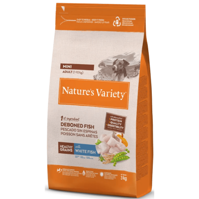Nature´s Variety Healthy Grain Adult Mini Pescado Blanco