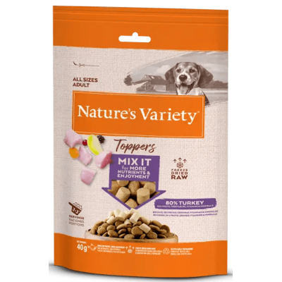 Nature's Variety Snack Perro Toppers Pavo