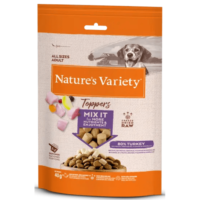 Nature's Variety Snack Perro Toppers Pavo