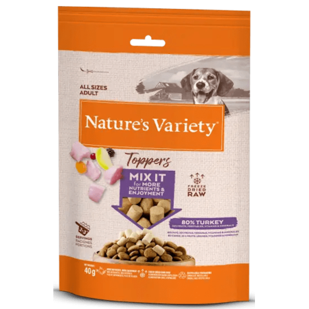 Nature's Variety Snack Perro Toppers Pavo