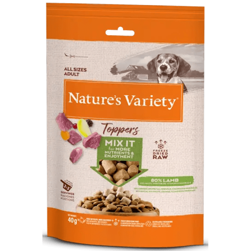 Nature's Variety Snack Perro Toppers Cordero
