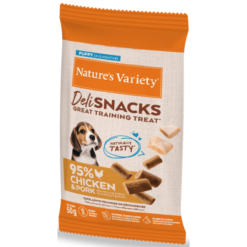 Nature's Variety Deli Snacks Naturales Puppy Pollo