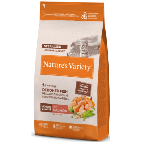 Nature's Variety Gato Healthy Grains Sterilized Salmón