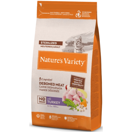 Nature's Variety Gato No Grain Sterilized Pavo