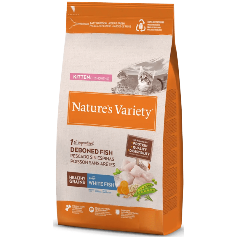 Nature's Variety Healthy Grains Kitten Pescado Blanco