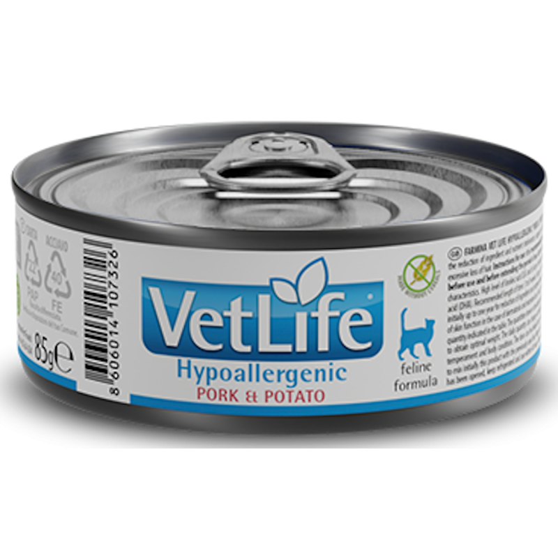 Lata Farmina Vet Life Cat Hypoallergenic Cerdo
