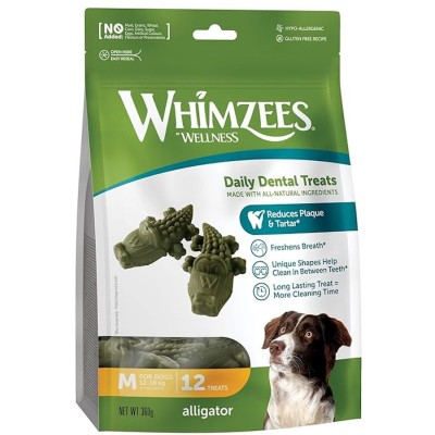 Whimzees Alligator M Snack Dental Perros 12 unidades