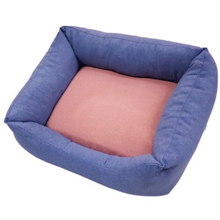 Cama para Perro y Gato Azul Royal Rosa Palo Siesta