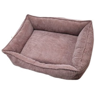Cama Perros y Gatos Pana Rosa Palo Siesta