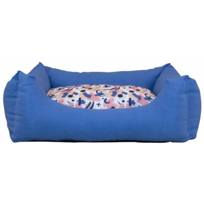 Cuna Perro y Gato Izaro Estampado Azul Siesta