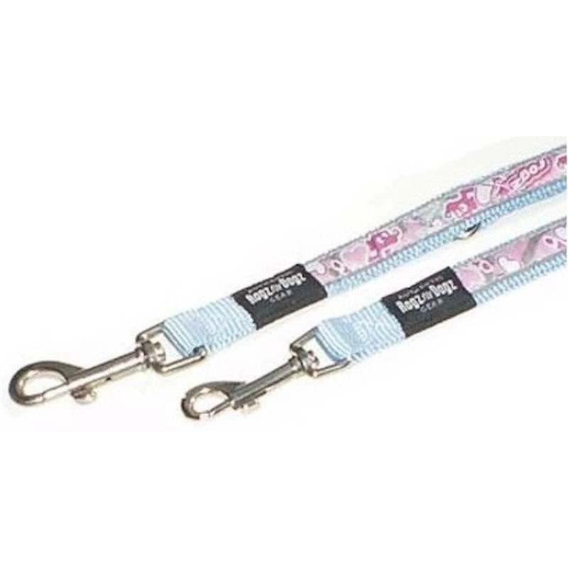 Correa Multiposición para Perro Rogz Pink Hearts Armed Respon