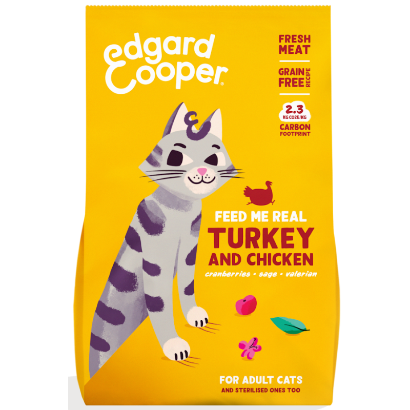 Edgard & Cooper Feline Adulto Pavo y Pollo Corral