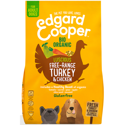 Edgard & Cooper Perro Adulto Pavo y Pollo de Corral Ecológicos