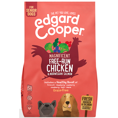Edgard & Cooper Perro Senior Pollo Corral y Salmon Noruego