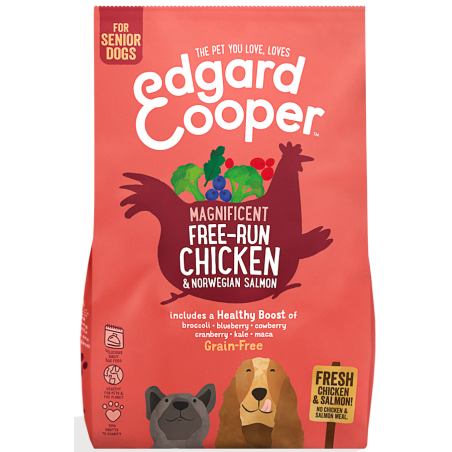 Edgard & Cooper Perro Senior Pollo Corral y Salmon Noruego