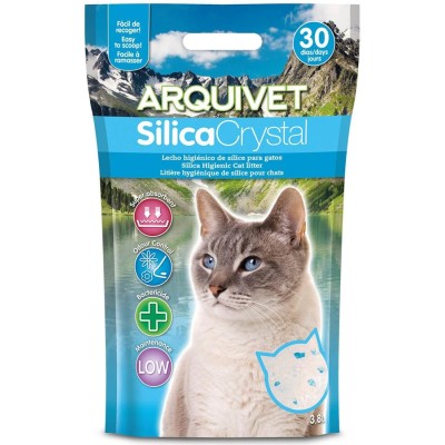 Lecho higiénico de arena de sílice para gatos Arquivet