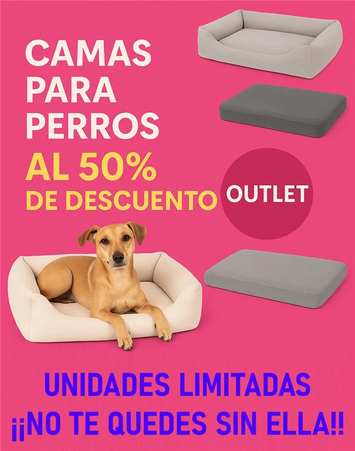 Outlet: camas para perros al 50% de descuento
